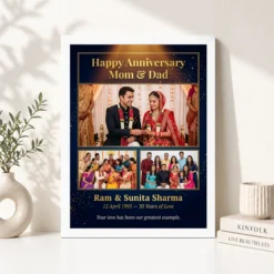 parents anniversary mom dad romantic rose together forever photo frame 02 white 4