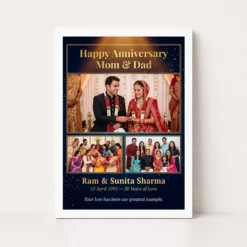 parents anniversary mom dad romantic rose together forever photo frame 02 white main