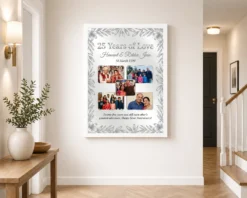 parents anniversary silver 25th jubilee wishes celebration photo frame 01 white 2