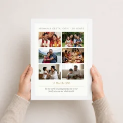 parents anniversary vintage scrapbook family memory photo frame 03 white 3