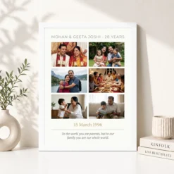 parents anniversary vintage scrapbook family memory photo frame 03 white 4