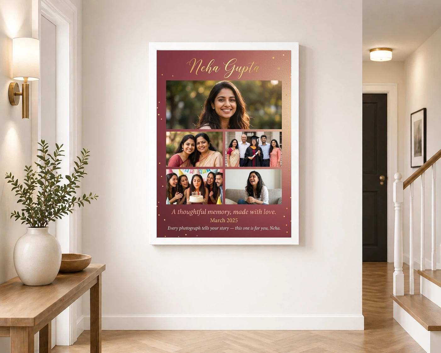 Personalized Collage Photo Frame Custom Name Elegant Multi Photo Frame 6 Personalized Collage Photo Frame Custom Name Elegant Multi Photo Frame - Image 6