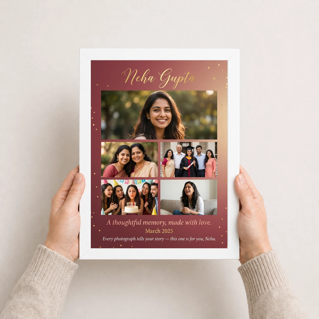 Personalized Collage Photo Frame Custom Name Elegant Multi Photo Frame 7 Personalized Collage Photo Frame Custom Name Elegant Multi Photo Frame - Image 7