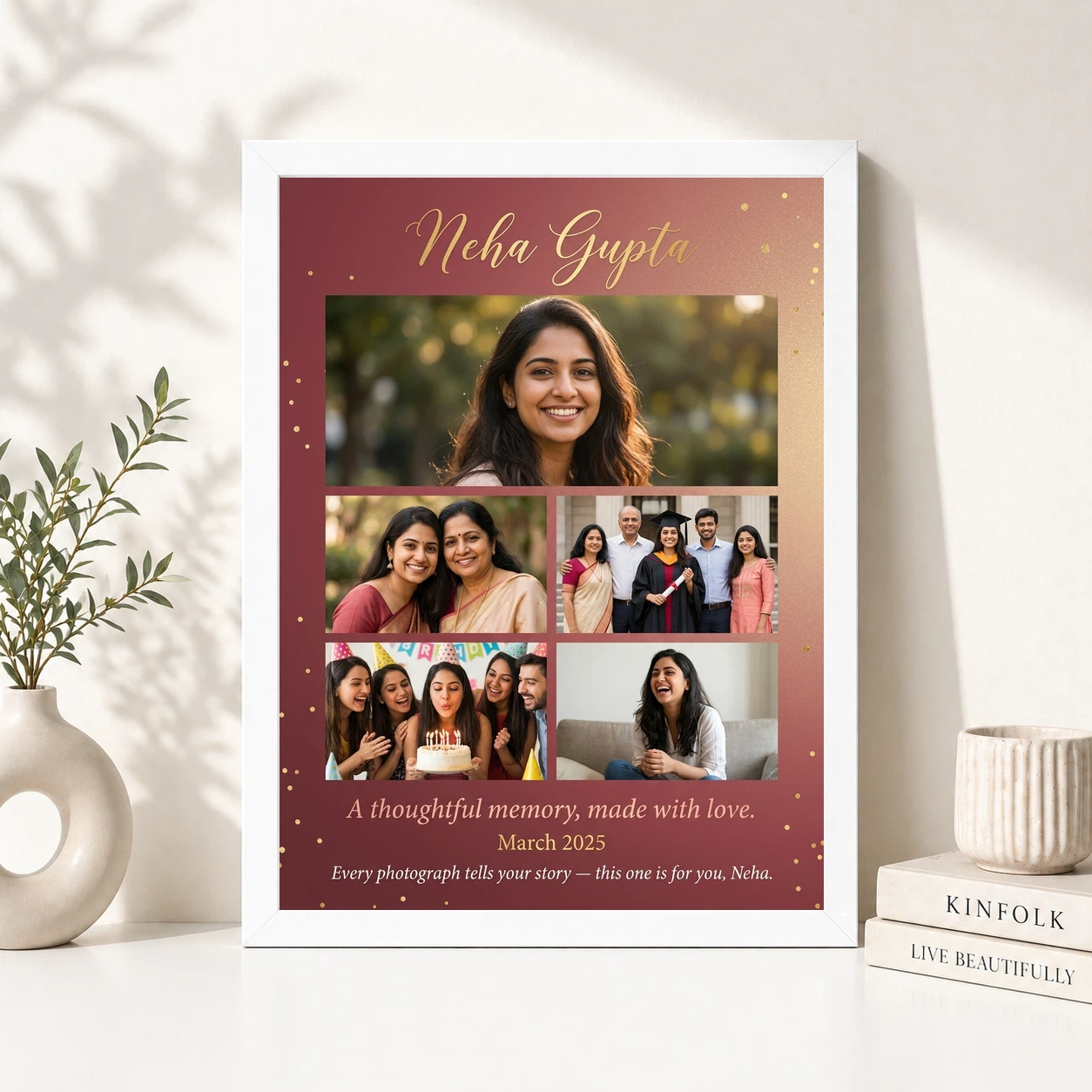 Personalized Collage Photo Frame Custom Name Elegant Multi Photo Frame 8 Personalized Collage Photo Frame Custom Name Elegant Multi Photo Frame - Image 8