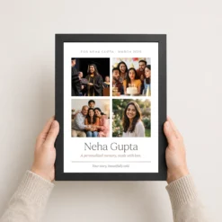 personalized collage photo frame floral elegant name memories photo frame 03 black 3