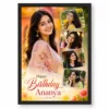 personalized girlfriend birthday photo frame with name black main