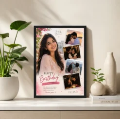 Alternative view of Personalized Wife Birthday Photo Frame Romantic Heart Design