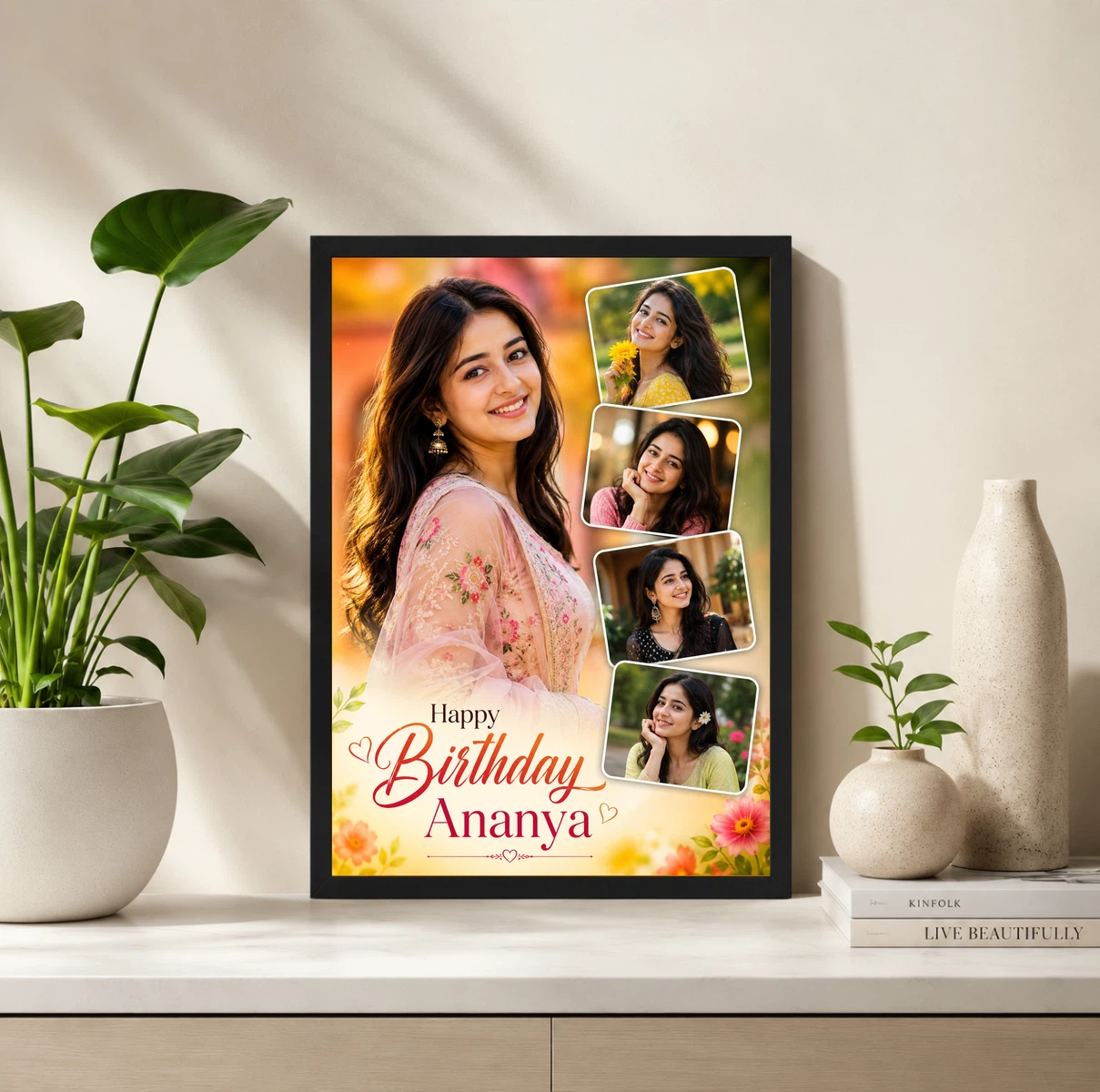 Personalized Wife Birthday Photo Frame With Name 2 Personalized Wife Birthday Photo Frame With Name - Image 2