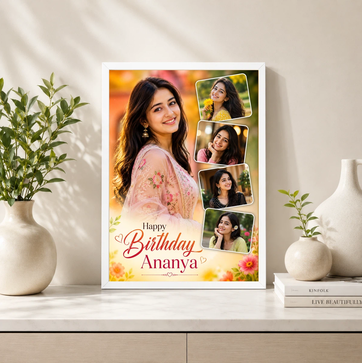 Personalized Wife Birthday Photo Frame With Name 4 Personalized Wife Birthday Photo Frame With Name - Image 4