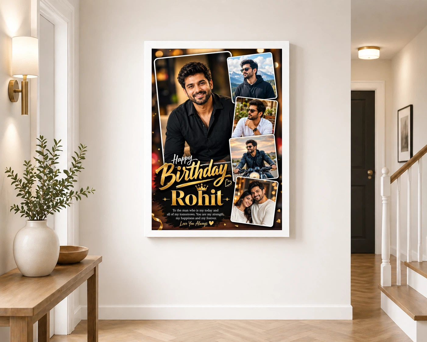 Photo Frame for Boyfriend Birthday Premium Couple Design 6 Photo Frame for Boyfriend Birthday Premium Couple Design - Image 6