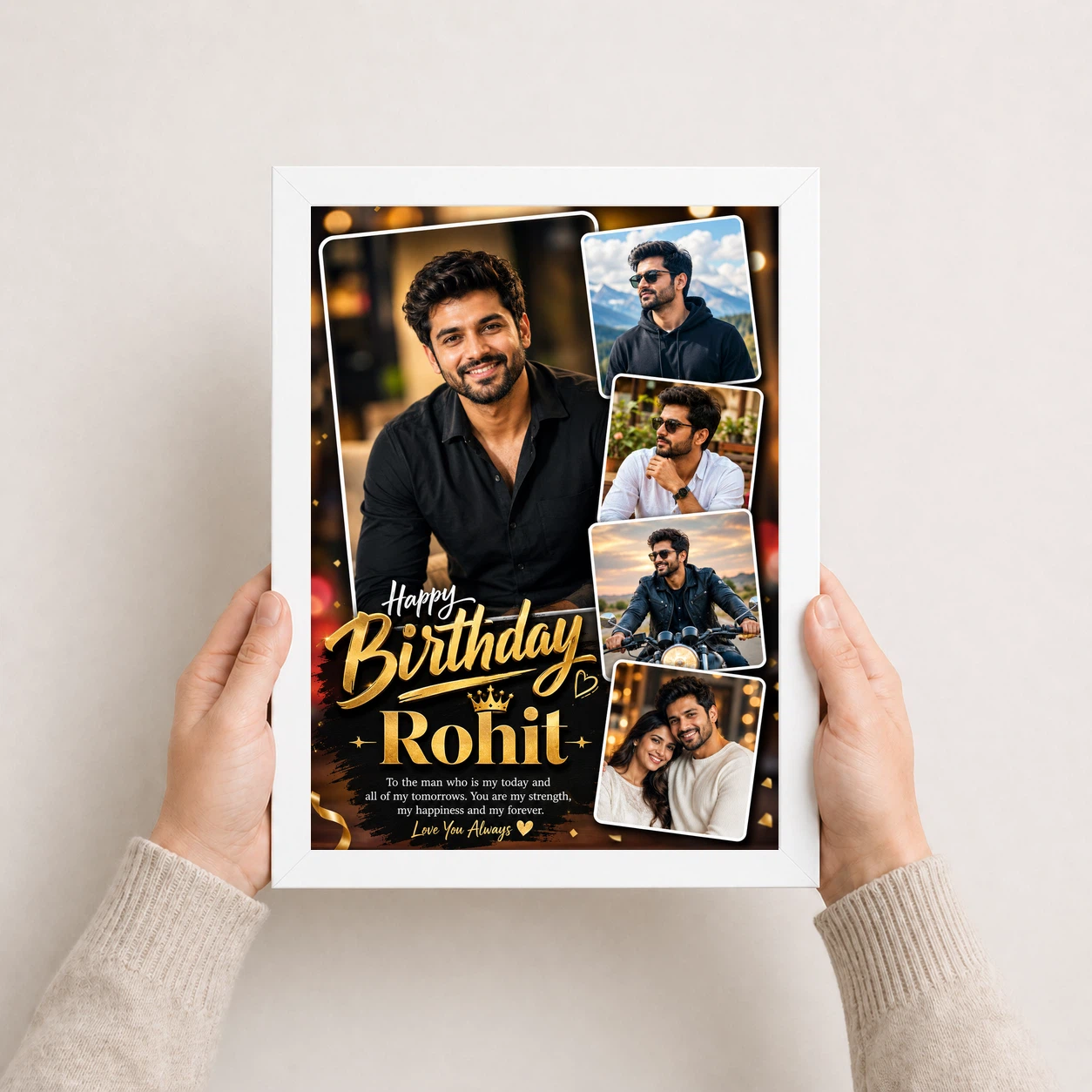 Photo Frame for Boyfriend Birthday Premium Couple Design 7 Photo Frame for Boyfriend Birthday Premium Couple Design - Image 7