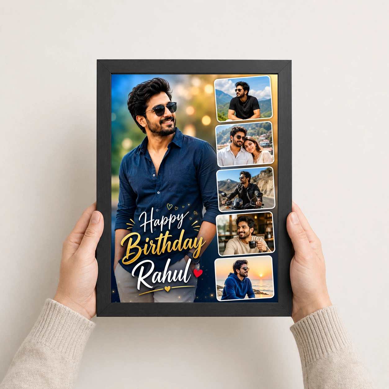 Photo Frame for Husband Birthday 5 Photo Collage 3 Photo Frame for Husband Birthday 5 Photo Collage - Image 3