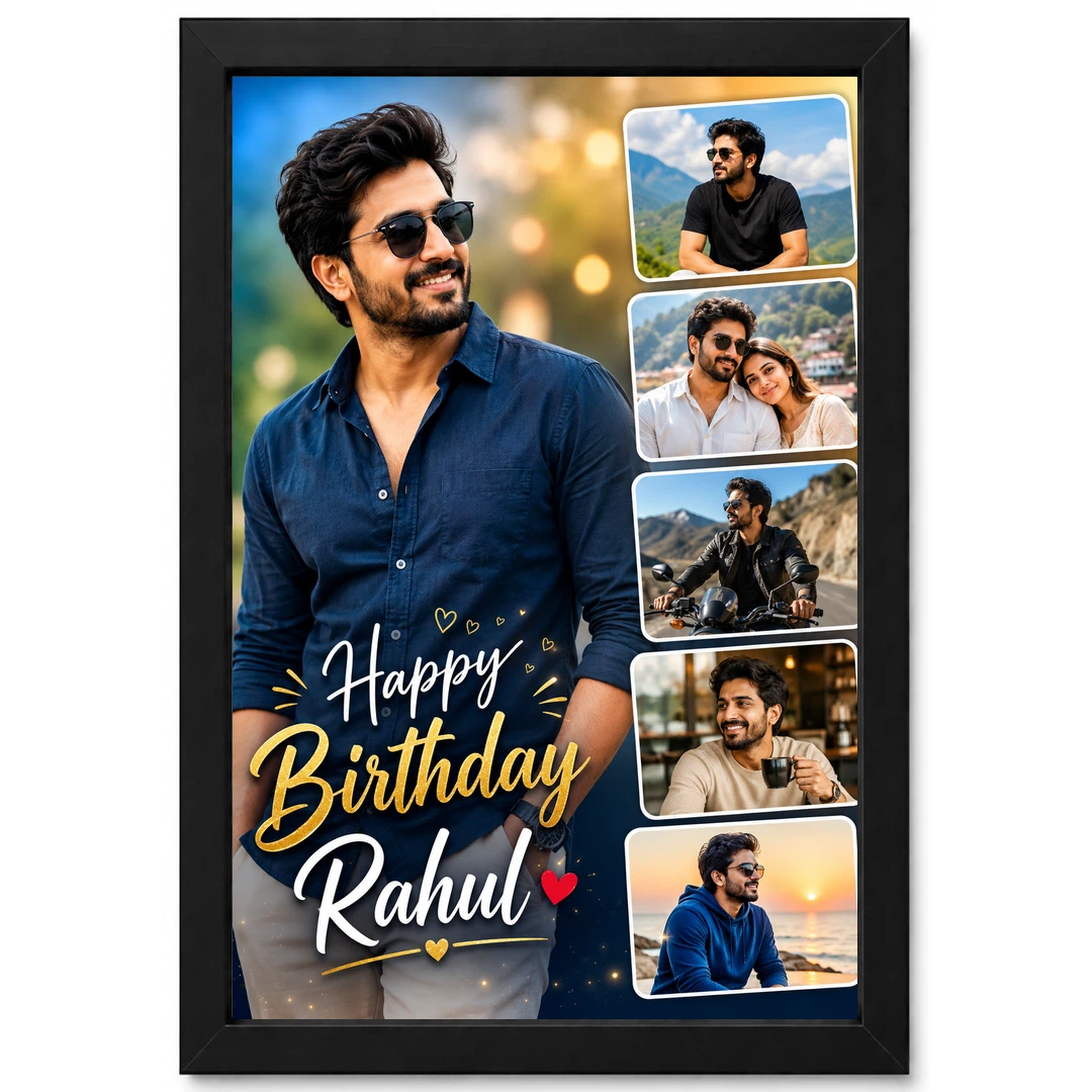 Photo Frame for Husband Birthday 5 Photo Collage 1 Photo Frame for Husband Birthday 5 Photo Collage