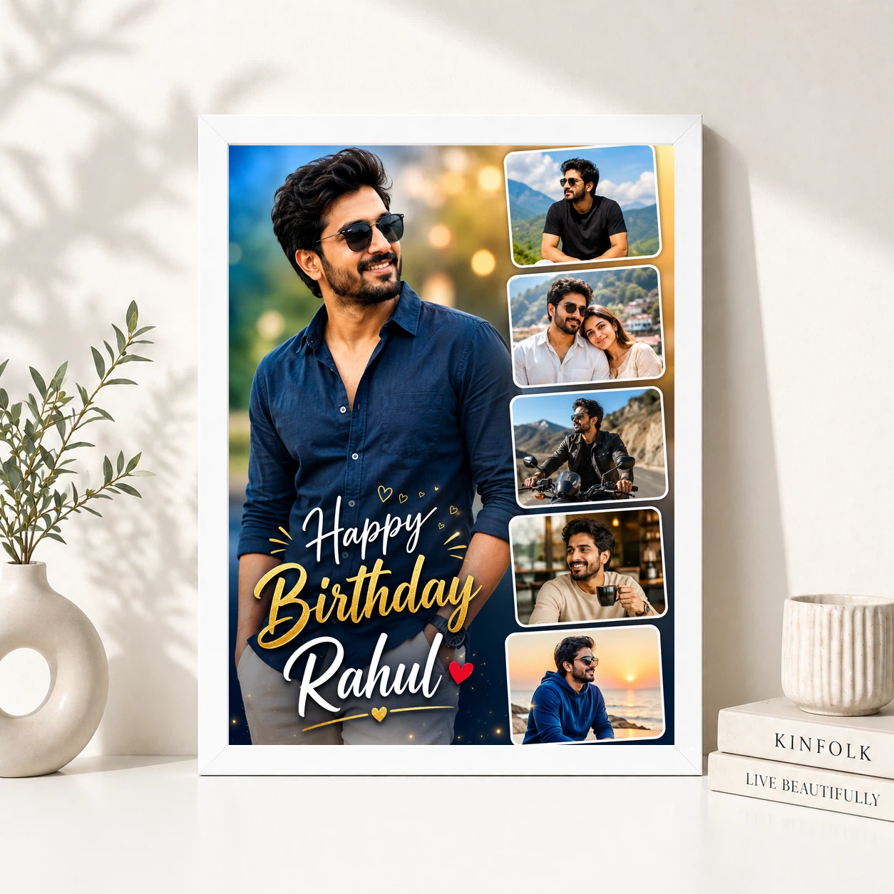 Photo Frame for Husband Birthday 5 Photo Collage 8 Photo Frame for Husband Birthday 5 Photo Collage - Image 8
