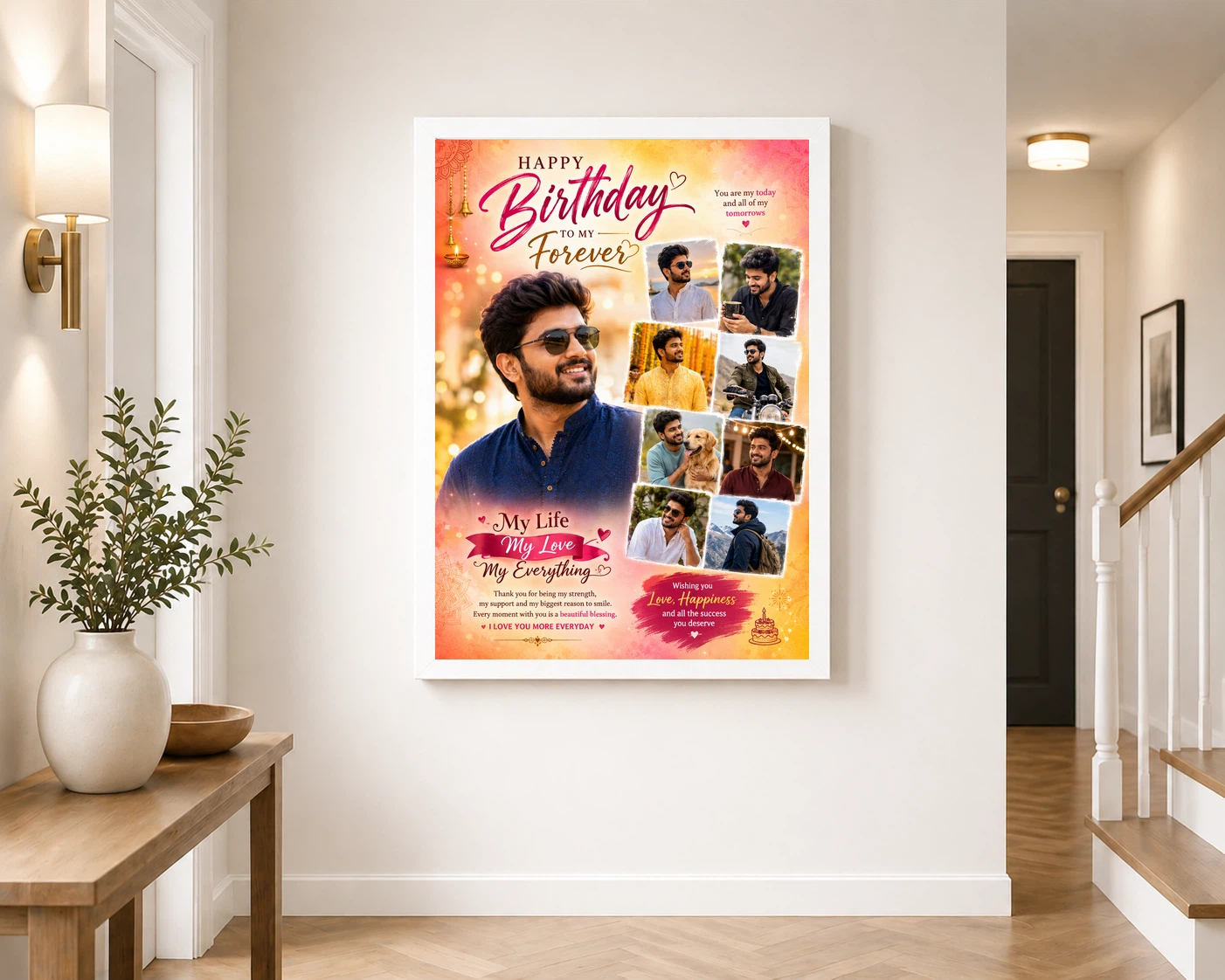 Photo Frame Gift for Boyfriend Birthday My Love Design 6 Photo Frame Gift for Boyfriend Birthday My Love Design - Image 6