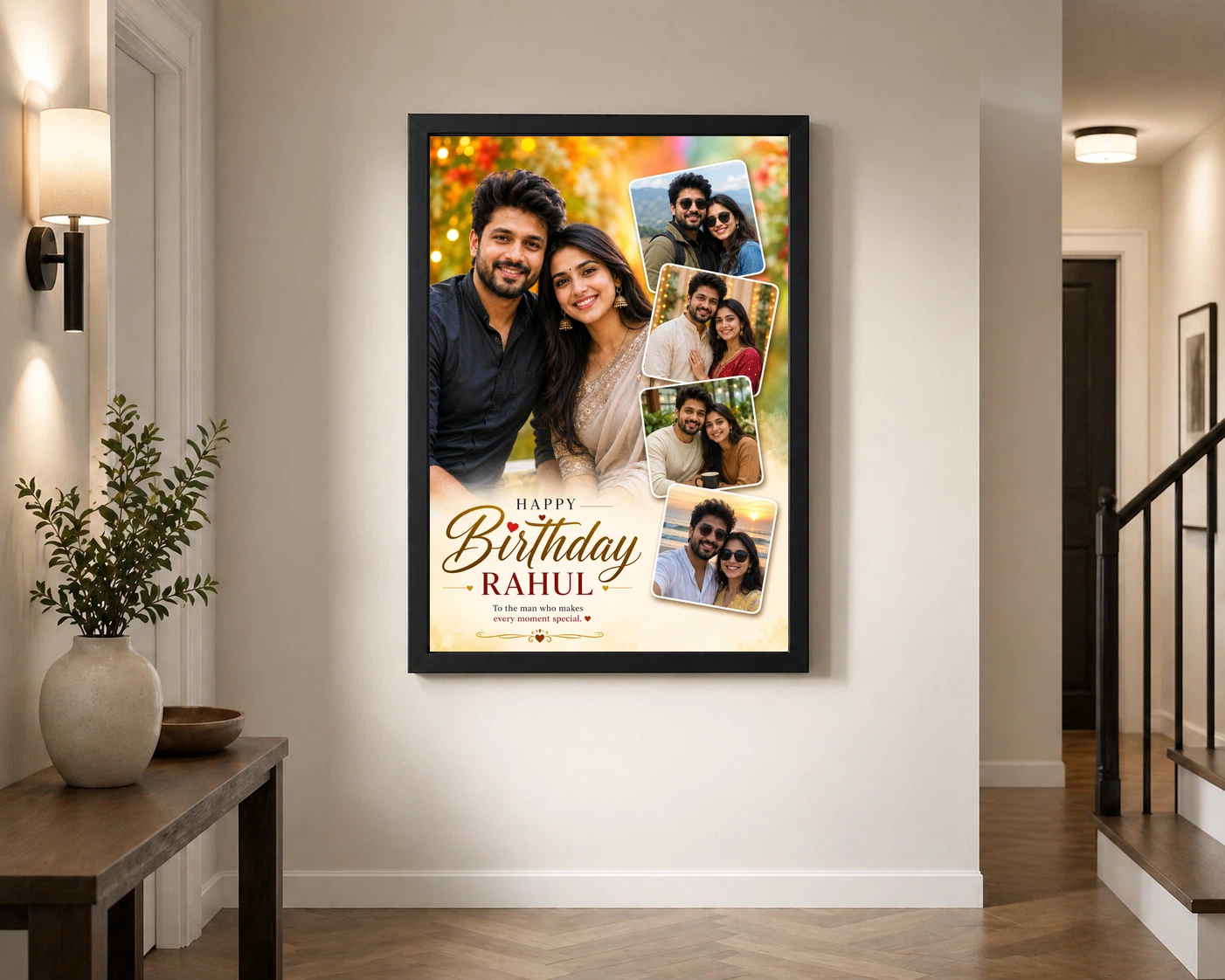Photo Frame Gift for Boyfriend Birthday Personalised Name 2 Photo Frame Gift for Boyfriend Birthday Personalised Name - Image 2