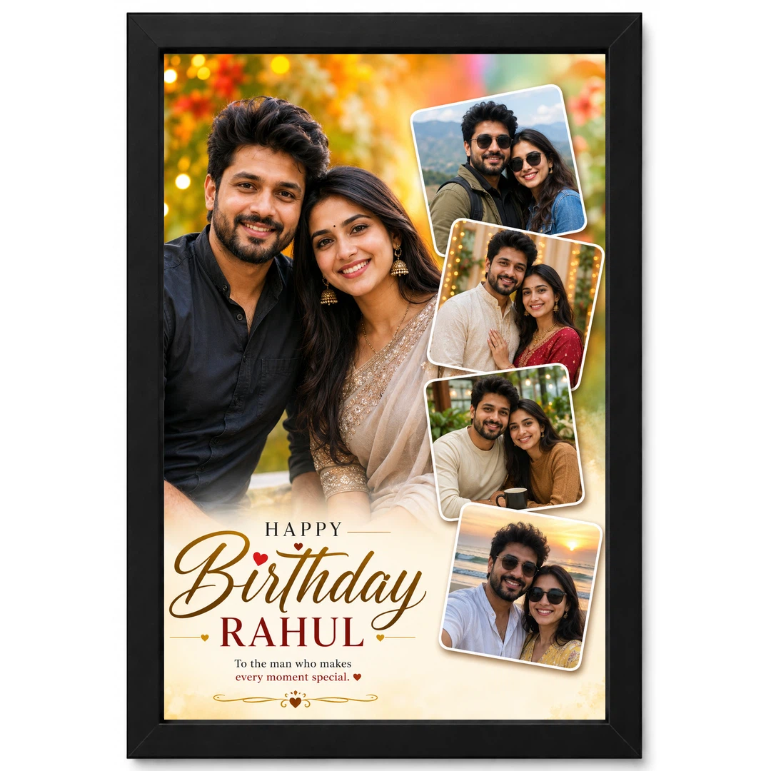 Photo Frame Gift for Boyfriend Birthday Personalised Name 1 Photo Frame Gift for Boyfriend Birthday Personalised Name