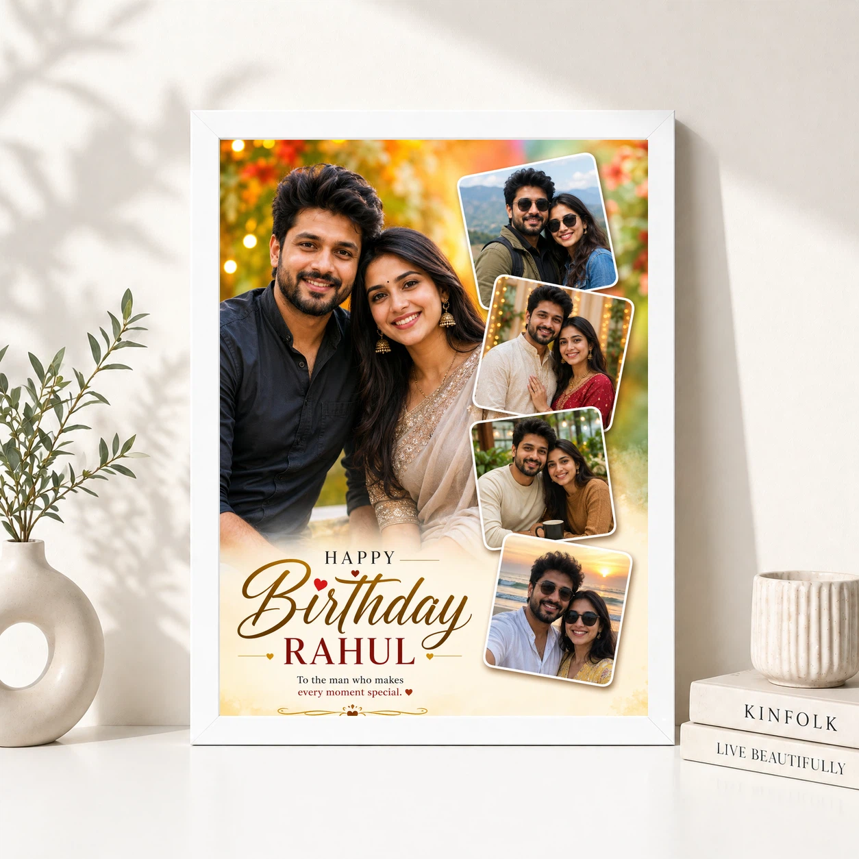 Photo Frame Gift for Boyfriend Birthday Personalised Name 8 Photo Frame Gift for Boyfriend Birthday Personalised Name - Image 8