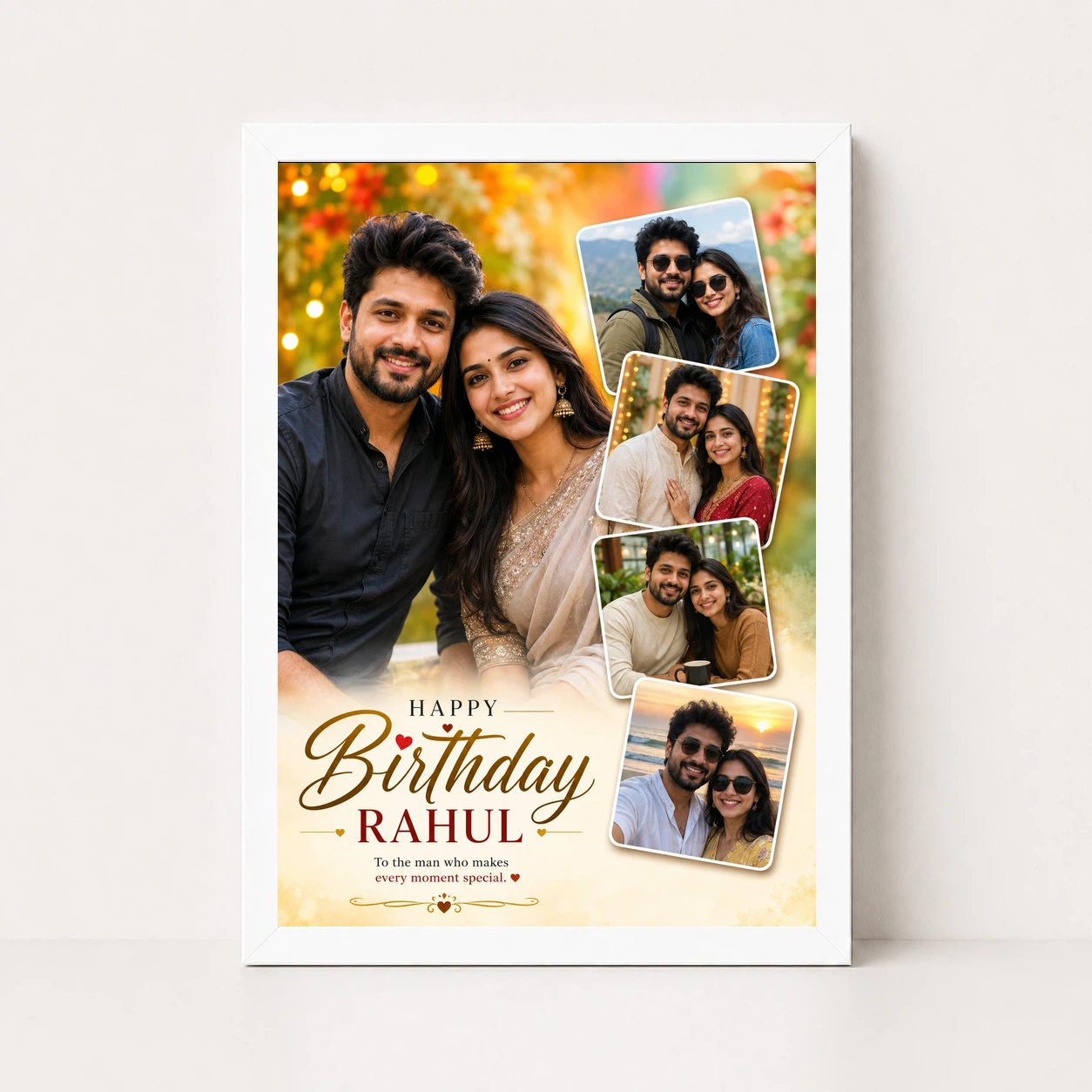 Photo Frame Gift for Boyfriend Birthday Personalised Name 5 Photo Frame Gift for Boyfriend Birthday Personalised Name - Image 5