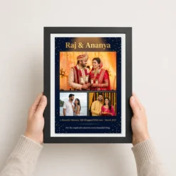 photo frame gift for couple pastel love message keepsake photo frame 02 black 3