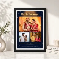 photo frame gift for couple pastel love message keepsake photo frame 02 black 4