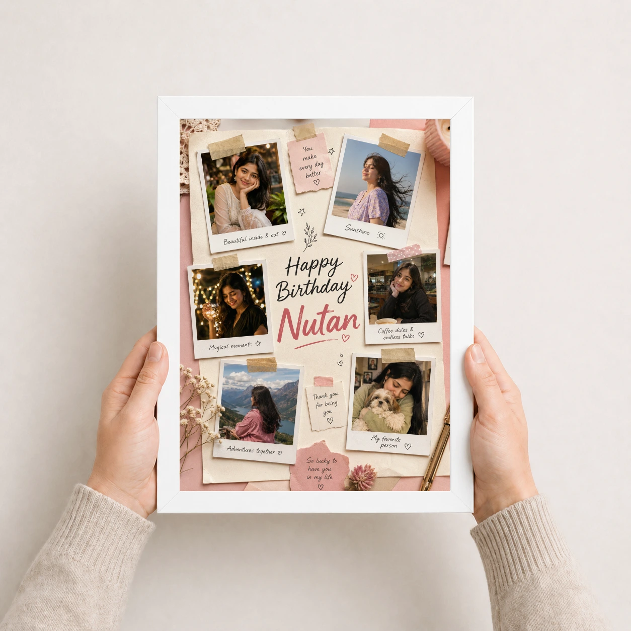 Polaroid Style Birthday Collage for Girlfriend | Personalized Birthday Gift Frame 7 Polaroid Style Birthday Collage for Girlfriend | Personalized Birthday Gift Frame - Image 7