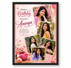 Romantic Birthday Collage Photo Frame For Wife Personalized A4 Photo