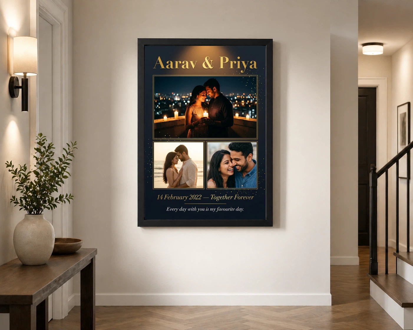 Romantic Couple Photo Frame Moonlit Night Love Dreamy Photo Frame 2 Romantic Couple Photo Frame Moonlit Night Love Dreamy Photo Frame - Image 2