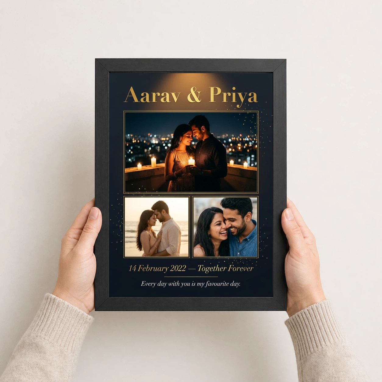 Romantic Couple Photo Frame Moonlit Night Love Dreamy Photo Frame 3 Romantic Couple Photo Frame Moonlit Night Love Dreamy Photo Frame - Image 3