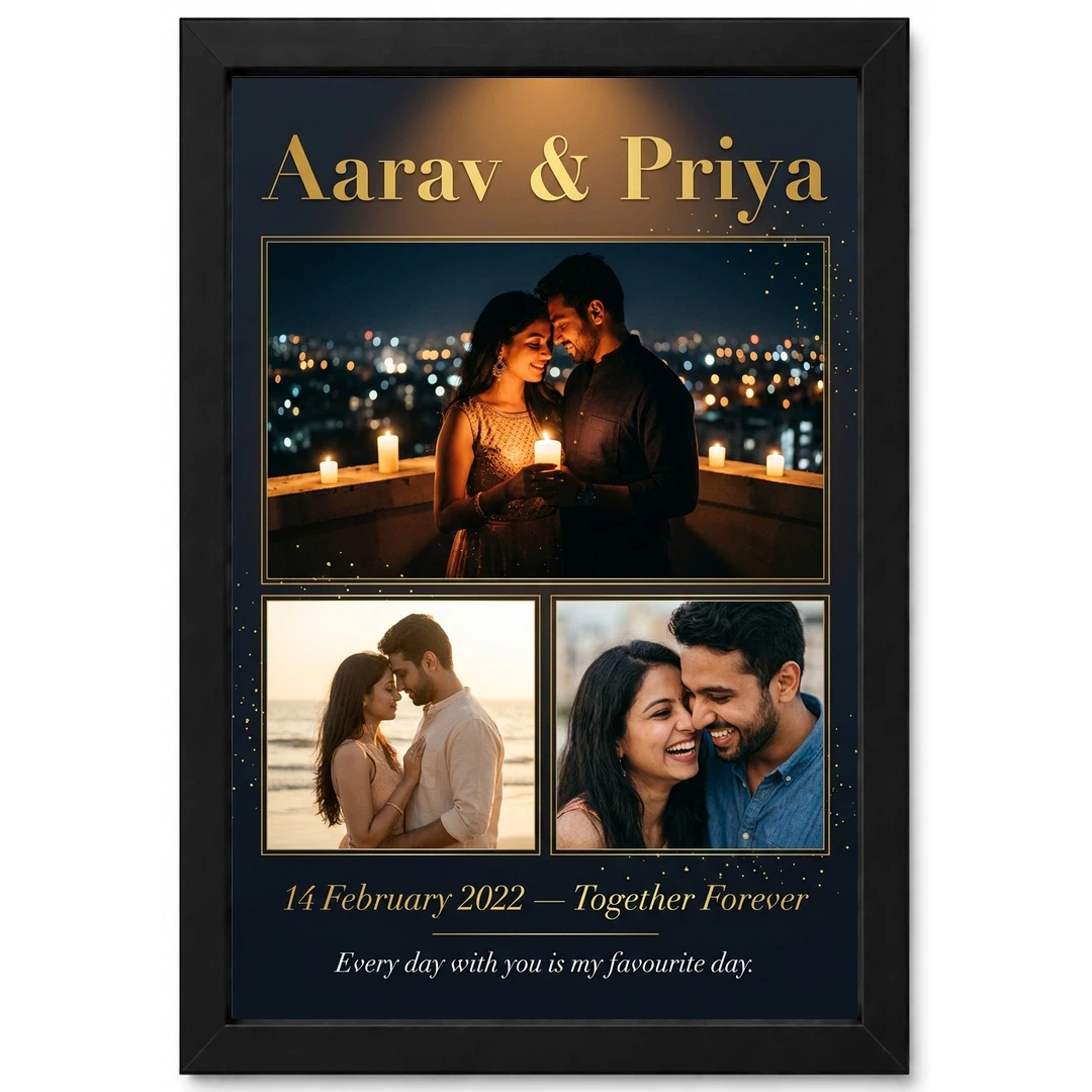 Romantic Couple Photo Frame Moonlit Night Love Dreamy Photo Frame 1 Romantic Couple Photo Frame Moonlit Night Love Dreamy Photo Frame