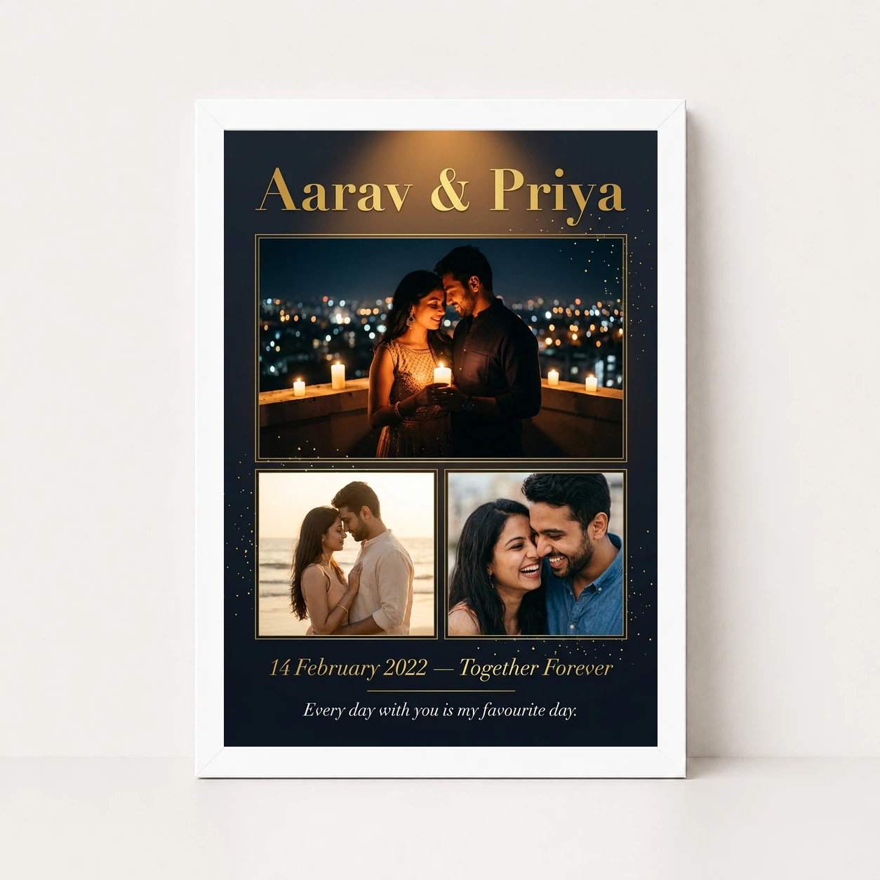 Romantic Couple Photo Frame Moonlit Night Love Dreamy Photo Frame 5 Romantic Couple Photo Frame Moonlit Night Love Dreamy Photo Frame - Image 5