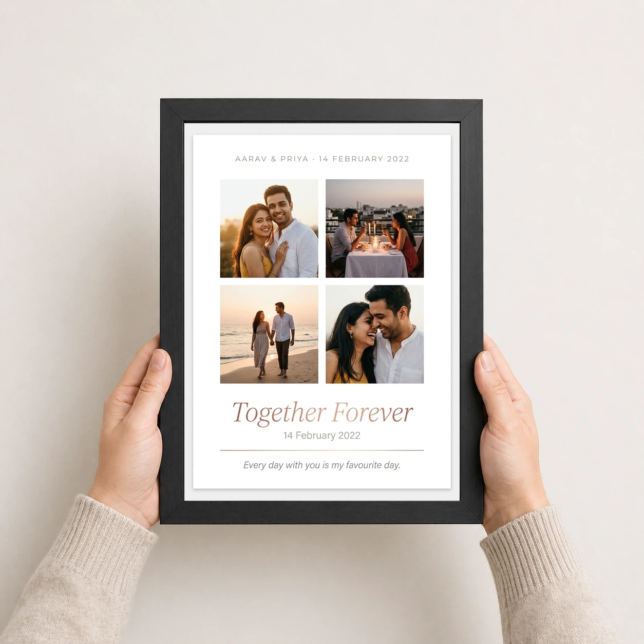 Romantic Couple Photo Frame Red Rose Bold Love Anniversary Photo Frame 3 Romantic Couple Photo Frame Red Rose Bold Love Anniversary Photo Frame - Image 3