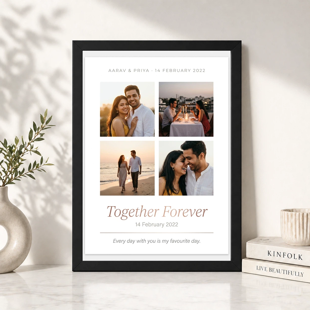 Romantic Couple Photo Frame Red Rose Bold Love Anniversary Photo Frame 4 Romantic Couple Photo Frame Red Rose Bold Love Anniversary Photo Frame - Image 4