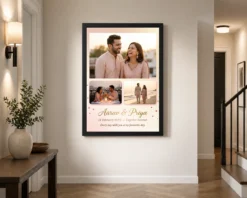 Alternative view of Romantic Couple Photo Frame Warm Illustrated Love Portrait Photo Frame