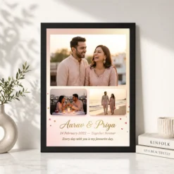 romantic couple photo frame warm illustrated love portrait photo frame 01 black 4