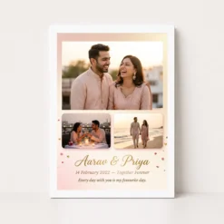 romantic couple photo frame warm illustrated love portrait photo frame 01 white main