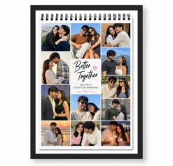 Spiral Bound Better Together Couple Photo Frame Calendar