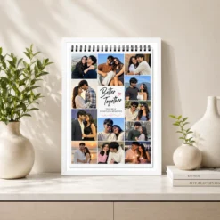 Spiral Bound Better Together Couple Photo Frame Calendar 7 spiral bound better together couple photo frame white 2