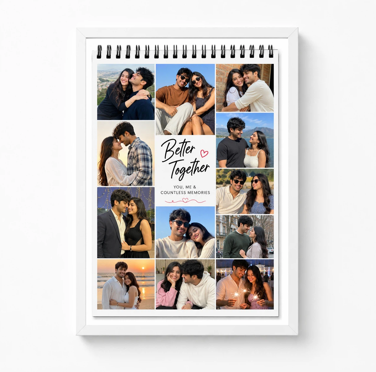 Spiral Bound Better Together Couple Photo Frame Calendar 3 Spiral Bound Better Together Couple Photo Frame Calendar - Image 3