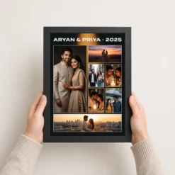 stylish collage photo frame design boho artistic warm multi photo frame 02 black 3