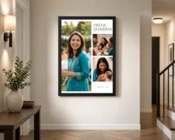 Alternative view of Stylish Collage Photo Frame Design Pastel Trendy Photo Layout Photo Frame