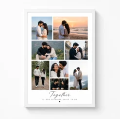 Together Is Our Favourite Place To Be Couple Photo Collage Poster 6 together is our favorite place couple collage white main