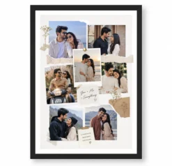 Torn Paper Texture Couple Photo Collage Frame You Plus Me Everything