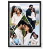 Triangle Diamond Cut 5 Photo Couple Photo Collage Frame 8 triangle diamond cut couple photo collage frame black main