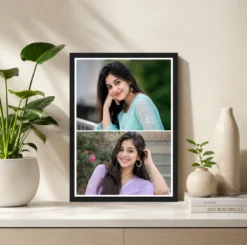 Alternative view of Two Photo Collage Frame Beautiful Girl Landscape Duo Gift