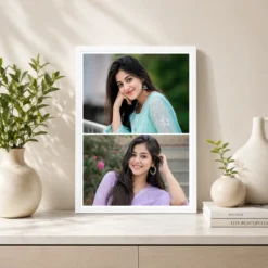 Two Photo Collage Frame Beautiful Girl Landscape Duo Gift 7 two photo collage frame beautiful girl landscape duo gift india 12 white 2