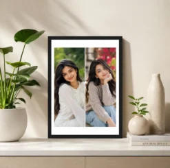 Alternative view of Two Photo Collage Frame Beautiful Girl Portrait Duo Gift