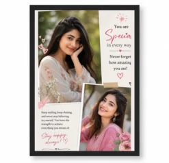 Two Photo Collage Frame with Inspirational Quote Duo Wall Art