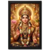 Varalakshmi Portrait Jewels Flowers Golden Detailed Art Photo Frame