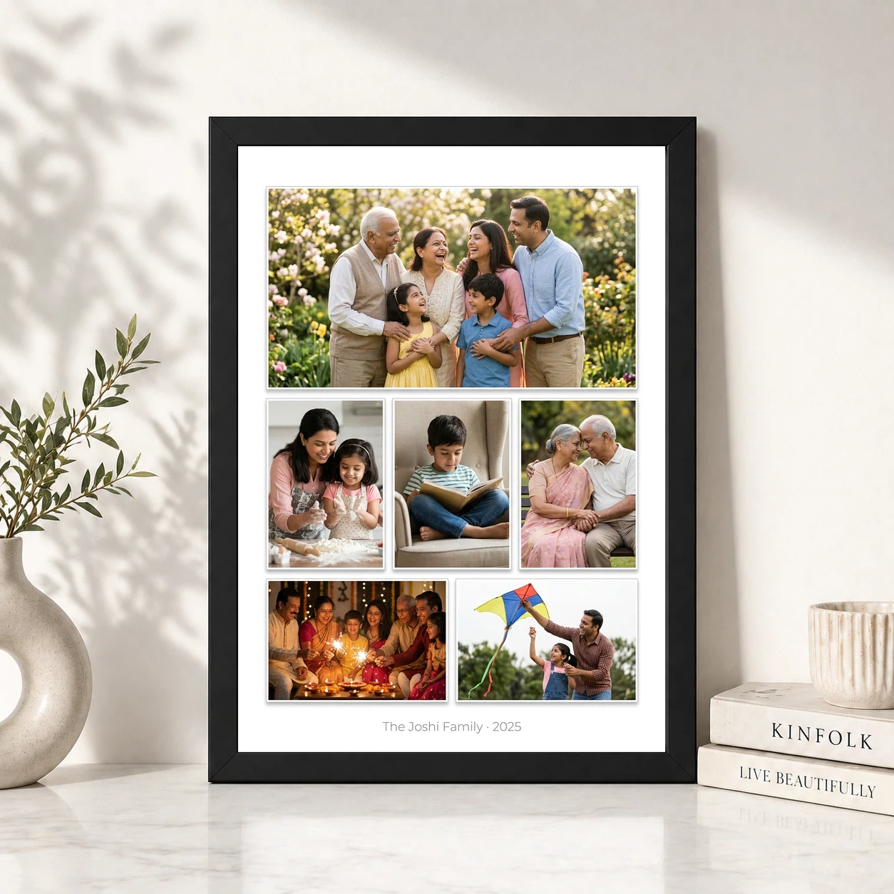 Wall Photo Frame Collage Modern Black White Elegant Display Photo Frame 4 Wall Photo Frame Collage Modern Black White Elegant Display Photo Frame - Image 4